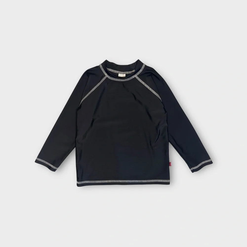 City Threads Black Swim Rash Guard & Swim Shorts Set